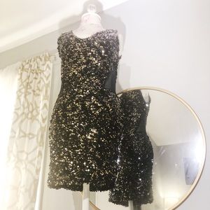 Black & Gold Mini Dress